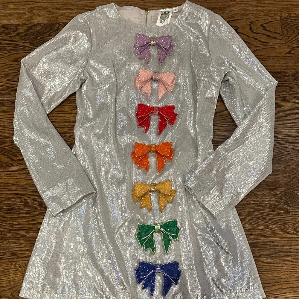 QUEEN OF SPARKLES Colorful Bow Dress - Picture 3 of 4
